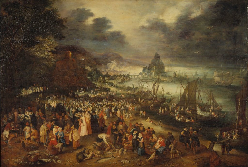 Christ Preaching from the Boat, 1606. Creator: Jan Brueghel the Elder. (Photo by Heritage Art/Heritage Images via Getty Images)